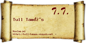 Tull Tamás névjegykártya