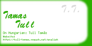tamas tull business card